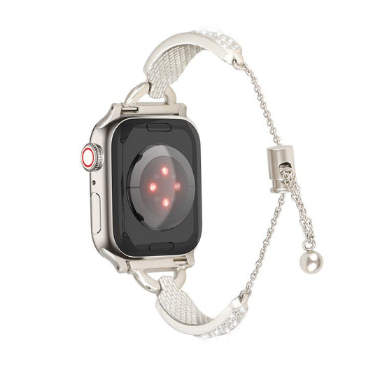 For Apple Watch 42mm / 41mm / 40mm / 38mm Kalebol Stone Curved Zinc Alloy Strap(Starlight) by Kalebol