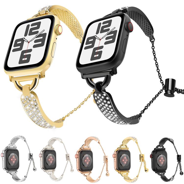 For Apple Watch 42mm / 41mm / 40mm / 38mm Kalebol Stone Curved Zinc Alloy Strap(Gold) by Kalebol