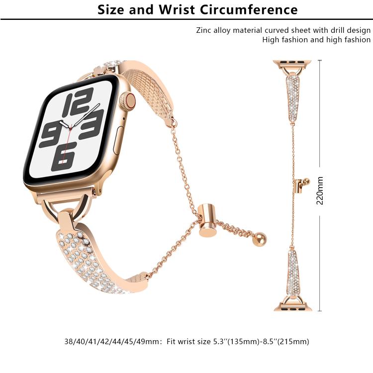 For Apple Watch 42mm / 41mm / 40mm / 38mm Kalebol Stone Curved Zinc Alloy Strap(Silver) by Kalebol