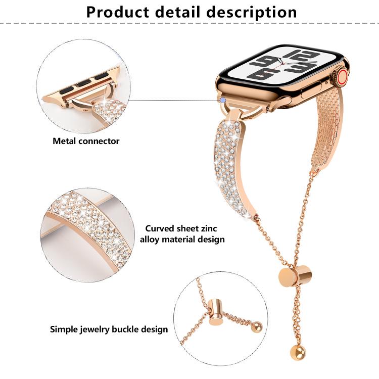 For Apple Watch 42mm / 41mm / 40mm / 38mm Kalebol Stone Curved Zinc Alloy Strap(Silver) by Kalebol