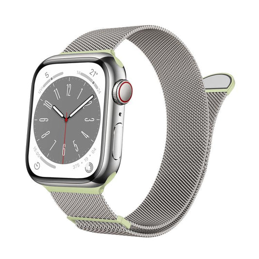 For Apple Watch 46mm / 49mm / 45mm / 44mm Kalebol Semi-round Tail Milan Stainless Steel Strap(Starlight Green) by Kalebol