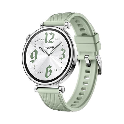 Kalebol 18mm Universal Textured Silicone Silver Buckle Strap(Green Grass) by Kalebol