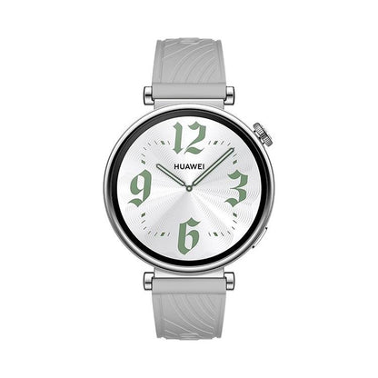 Kalebol 18mm Universal Textured Silicone Silver Buckle Strap(Light Grey) by Kalebol