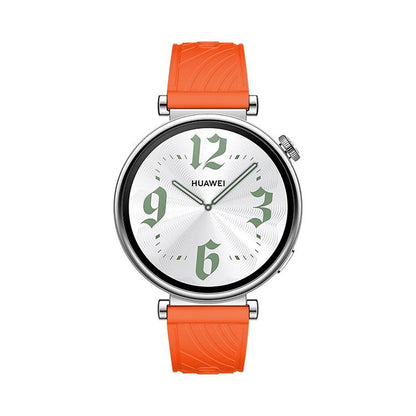 Kalebol 18mm Universal Textured Silicone Black Buckle Strap(Orange) by Kalebol