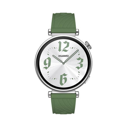 Kalebol 18mm Universal Textured Silicone Black Buckle Strap(Spruce Green) by Kalebol