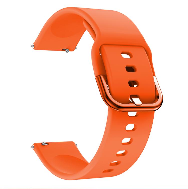 Kalebol 20mm Universal Flat Head Buckle Silicone Watch Band(Orange) by Kalebol