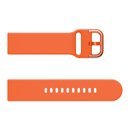 Kalebol 20mm Universal Flat Head Buckle Silicone Watch Band(Orange) by Kalebol