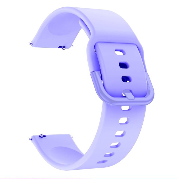 Kalebol 20mm Universal Flat Head Buckle Silicone Watch Band(Light Purple) by Kalebol