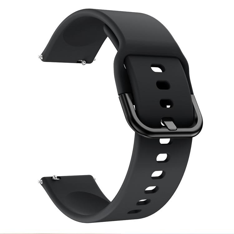 Kalebol 20mm Universal Flat Head Buckle Silicone Watch Band(Black) by Kalebol