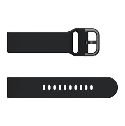 Kalebol 20mm Universal Flat Head Buckle Silicone Watch Band(Black) by Kalebol