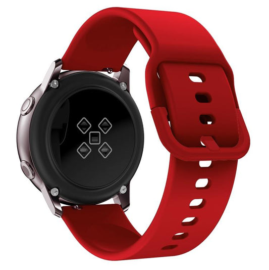 Kalebol 20mm Universal Flat Head Buckle Silicone Watch Band(Red) by Kalebol