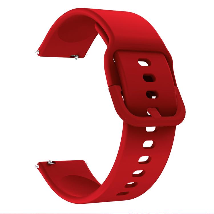 Kalebol 20mm Universal Flat Head Buckle Silicone Watch Band(Red) by Kalebol