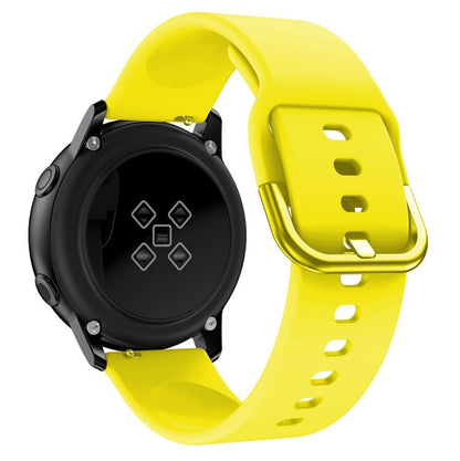 Kalebol 20mm Universal Flat Head Buckle Silicone Watch Band(Yellow) by Kalebol
