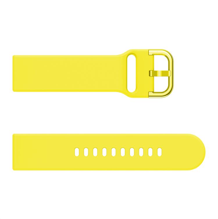 Kalebol 20mm Universal Flat Head Buckle Silicone Watch Band(Yellow) by Kalebol