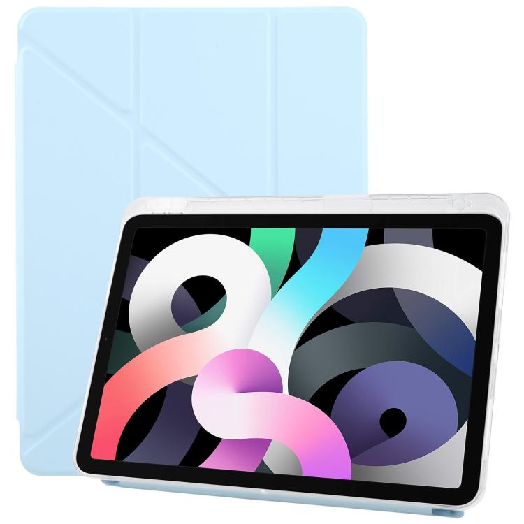 For iPad Air 2022 / 2020 10.9 ZGA Genre Series Y-Fold Leather Tablet Case with Pen Slot(Blue) by ZGA