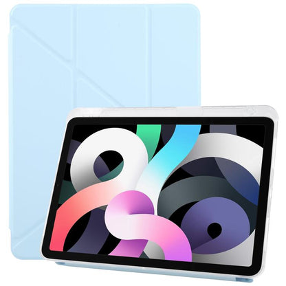 For iPad Air 2022 / 2020 10.9 ZGA Genre Series Y-Fold Leather Tablet Case with Pen Slot(Blue) by ZGA