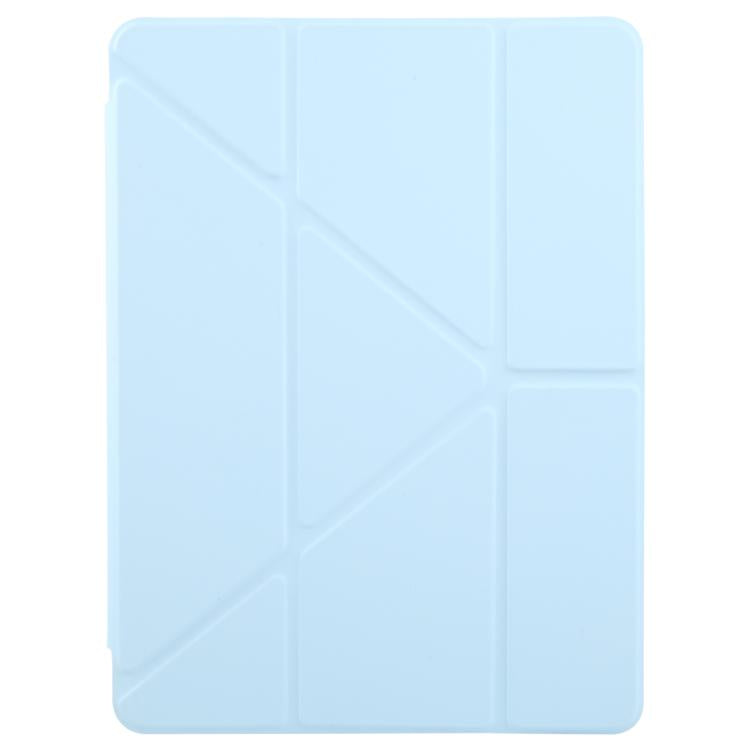 For iPad Air 2022 / 2020 10.9 ZGA Genre Series Y-Fold Leather Tablet Case with Pen Slot(Blue) by ZGA