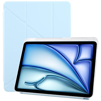 For iPad Air 13 2025 / 2024 / Pro 12.9 ZGA Genre Series Y-Fold Leather Tablet Case with Pen Slot(Blue) by ZGA