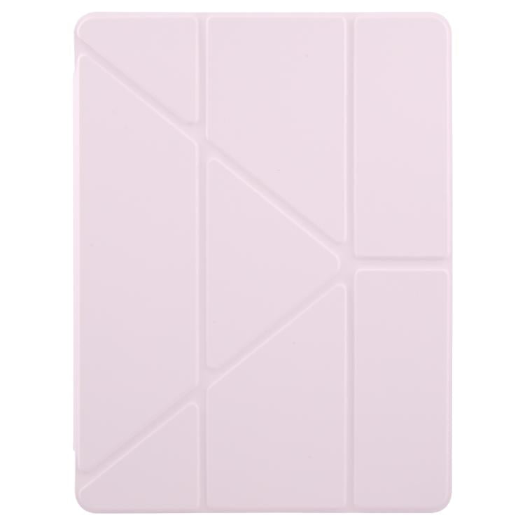 For iPad Air 13 2025 / 2024 / Pro 12.9 ZGA Genre Series Y-Fold Leather Tablet Case with Pen Slot(Pink) by ZGA