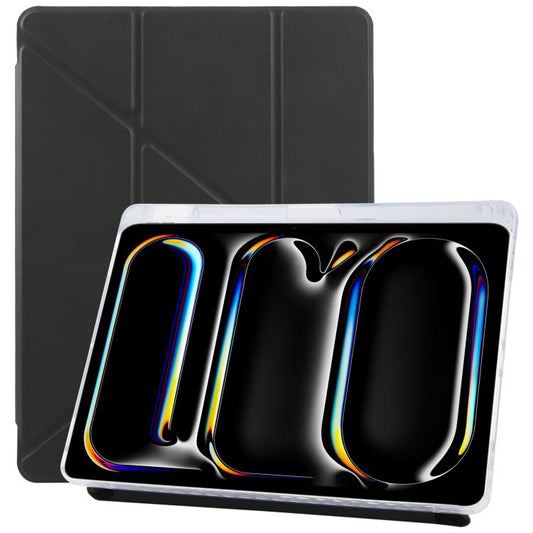 For iPad Pro 11 2025 / 2024 ZGA Genre Series Y-Fold Leather Tablet Case with Pen Slot(Black) by ZGA