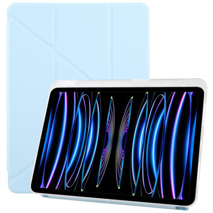 For iPad Pro 11 2022 / 2021 ZGA Genre Series Y-Fold Leather Tablet Case with Pen Slot(Blue) by ZGA