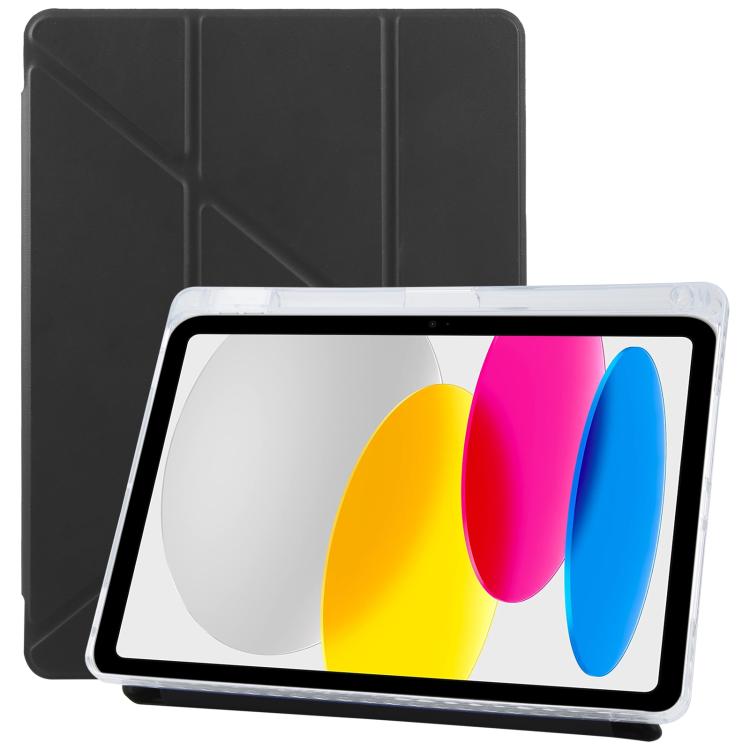 For iPad 2025 / 2022 ZGA Genre Series Y-Fold Leather Tablet Case with Pen Slot(Black) by ZGA