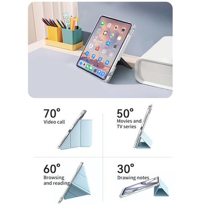 For iPad Air 13 2025 / 2024 / Pro 12.9 ZGA Genre Series Y-Fold Leather Tablet Case with Pen Slot(Pink) by ZGA