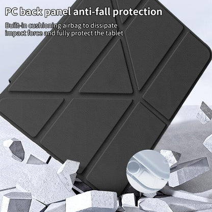 For iPad 2025 / 2022 ZGA Genre Series Y-Fold Leather Tablet Case with Pen Slot(Black) by ZGA