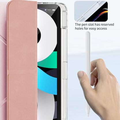 For iPad 2025 / 2022 ZGA Genre Series Y-Fold Leather Tablet Case with Pen Slot(Pink) by ZGA