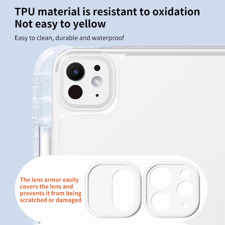 For iPad 2025 / 2022 ZGA Genre Series Y-Fold Leather Tablet Case with Pen Slot(Black) by ZGA