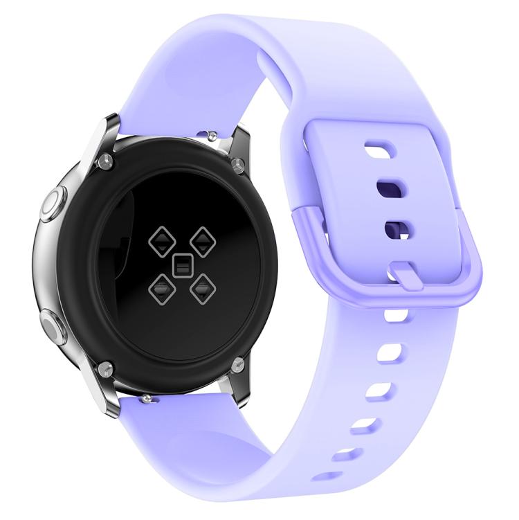 Kalebol 22mm Universal Flat Head Buckle Silicone Watch Band(Light Purple) by Kalebol