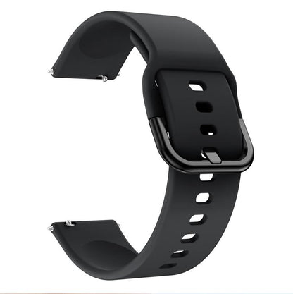 Kalebol 22mm Universal Flat Head Buckle Silicone Watch Band(Black) by Kalebol