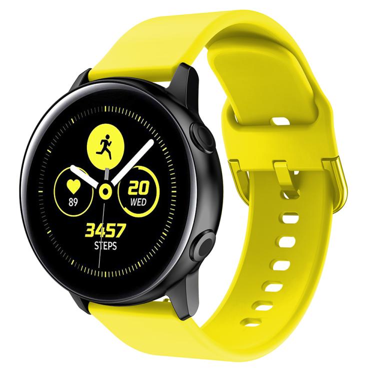 Kalebol 22mm Universal Flat Head Buckle Silicone Watch Band(Yellow) by Kalebol