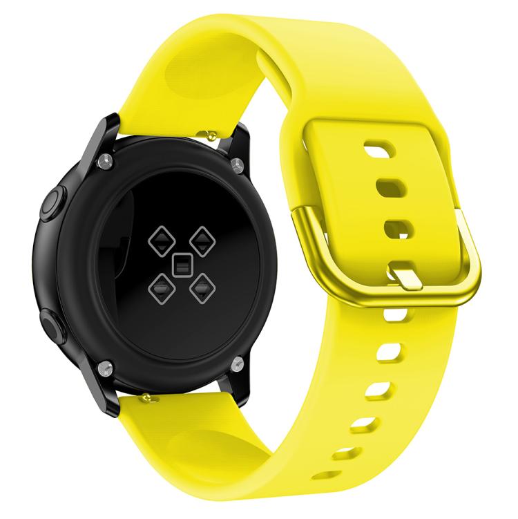 Kalebol 22mm Universal Flat Head Buckle Silicone Watch Band(Yellow) by Kalebol