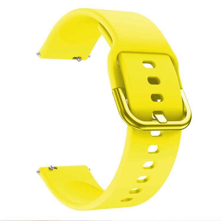 Kalebol 22mm Universal Flat Head Buckle Silicone Watch Band(Yellow) by Kalebol