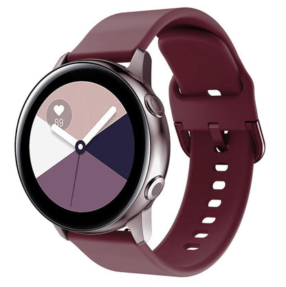 Kalebol 22mm Universal Flat Head Buckle Silicone Watch Band(Wine Red) by Kalebol