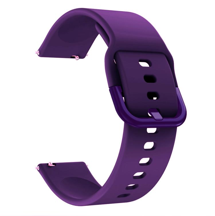 Kalebol 22mm Universal Flat Head Buckle Silicone Watch Band(Dark Purple) by Kalebol
