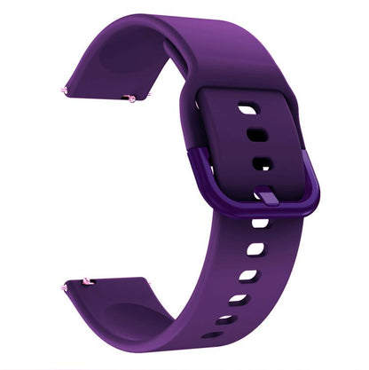 Kalebol 22mm Universal Flat Head Buckle Silicone Watch Band(Dark Purple) by Kalebol