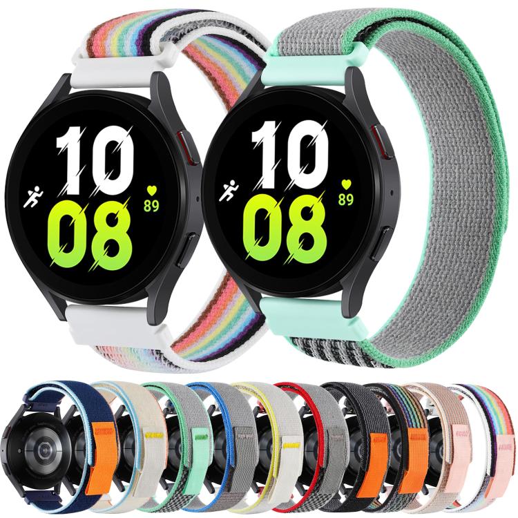 Kalebol 20mm Universal Nylon Loop Fastener Watch Band(Black Grey) by Kalebol