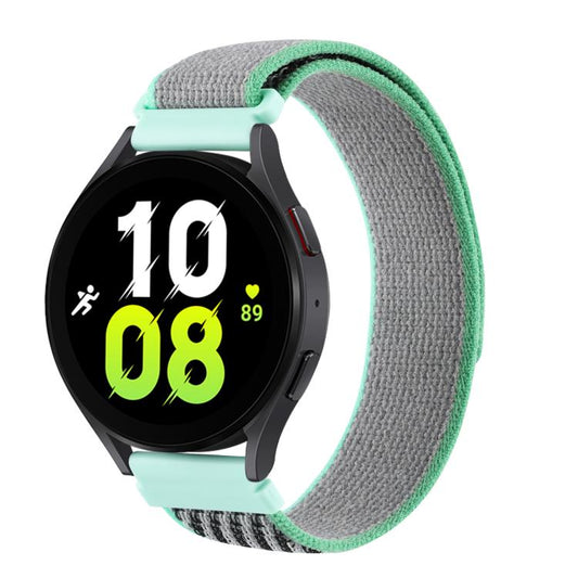 Kalebol 22mm Universal Nylon Loop Fastener Watch Band(Green Grey) by Kalebol