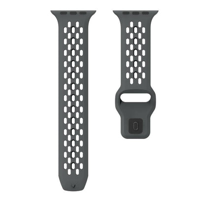 For Apple Watch 46mm / 49mm / 45mm / 44mm Kalebol Mesh Reverse Buckle Silicone Strap(Dark Grey) by Kalebol