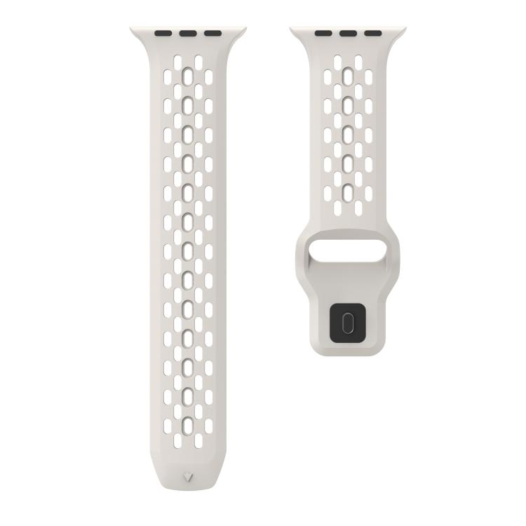 For Apple Watch 42mm / 41mm / 40mm / 38mm Kalebol Mesh Reverse Buckle Silicone Strap(Starlight) by Kalebol