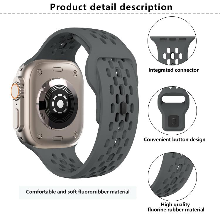 For Apple Watch 42mm / 41mm / 40mm / 38mm Kalebol Mesh Reverse Buckle Silicone Strap(Starlight) by Kalebol