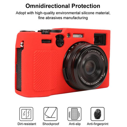 For FUJIFILM X100VI Litchi Texture Soft Silicone Protective Case(Red) by bashfashion