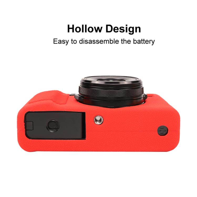 For FUJIFILM X100VI Litchi Texture Soft Silicone Protective Case(Red) by bashfashion