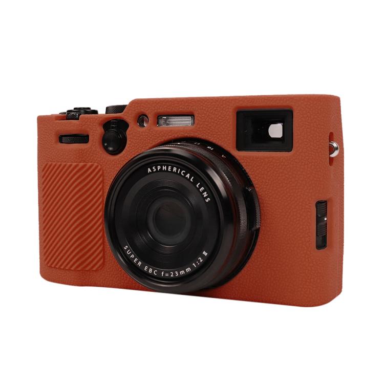 For FUJIFILM X100VI Litchi Texture Soft Silicone Protective Case(Brown) by bashfashion