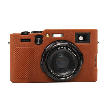 For FUJIFILM X100VI Litchi Texture Soft Silicone Protective Case(Brown) by bashfashion