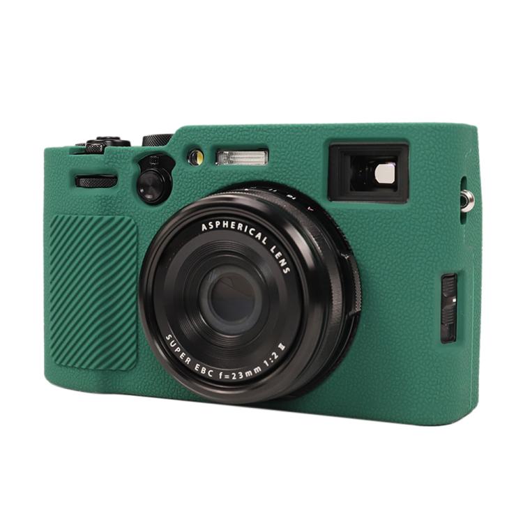 For FUJIFILM X100VI Litchi Texture Soft Silicone Protective Case(Green) by bashfashion