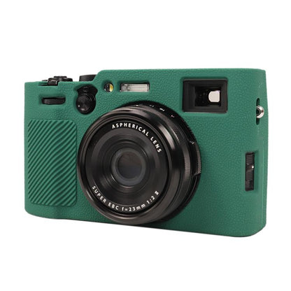 For FUJIFILM X100VI Litchi Texture Soft Silicone Protective Case(Green) by bashfashion