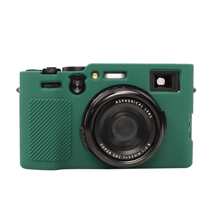 For FUJIFILM X100VI Litchi Texture Soft Silicone Protective Case(Green) by bashfashion